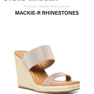 Brand NWT in original box. Steve Madden Rhinestone wedge